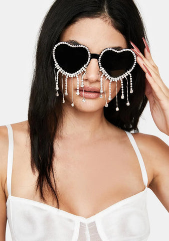 Blinded By Love Rhinestone Sunglasses