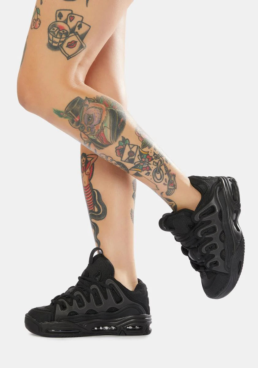 D3 2001 Triple Black Sneakers