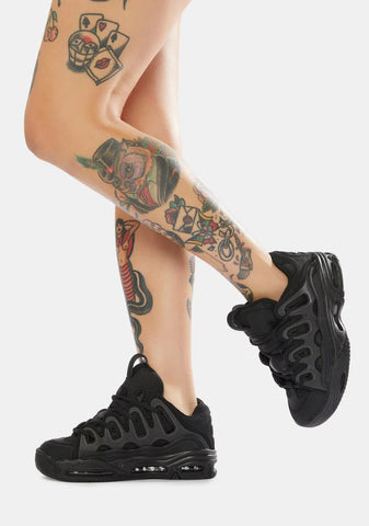 D3 2001 Triple Black Sneakers