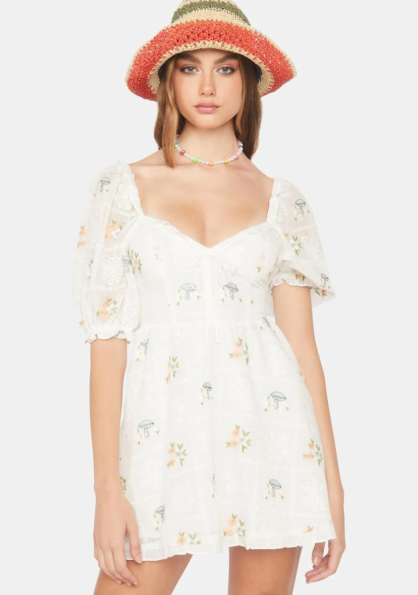 Yolanda Puff Sleeve Mini Dress