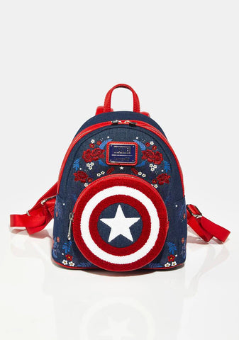 Marvel Captain America 80th Anniversary Shield Mini Backpack