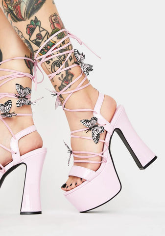Sugar Pixie Queen Lace Up Heels