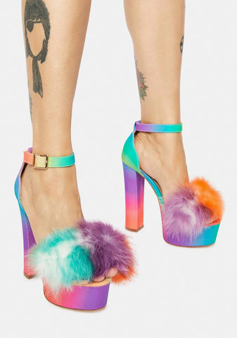 Tie Dye Mingle Platform Heels