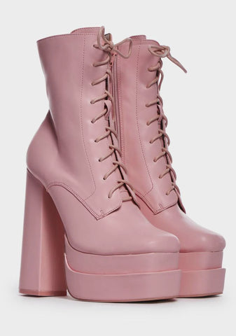 Pink Jupiter Platform Boots