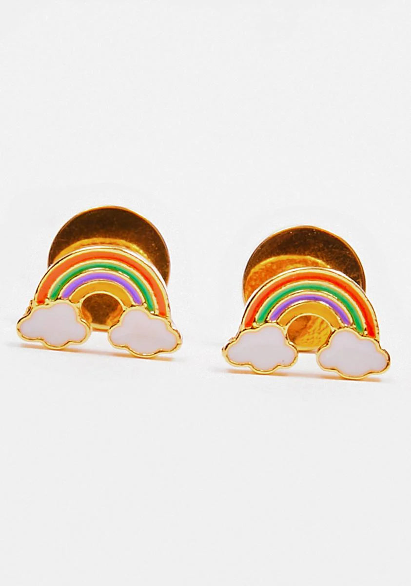 Recharge The Magic Rainbow Stud Earrings