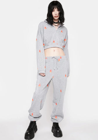 Little Fires Cropped Sweater