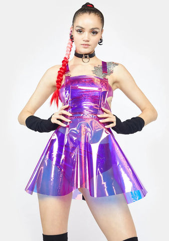 Fairy Gurl Hologram Overall Dress