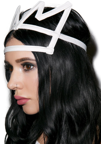 Crown Headband - White