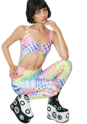 Cut-Out Printed Catsuit