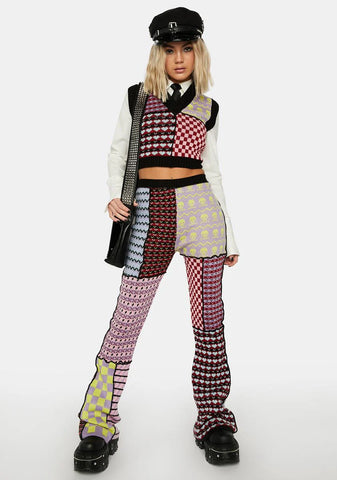 Stitched Patchwork Flares