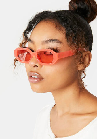 Mercer Coral Oval Sunglasses