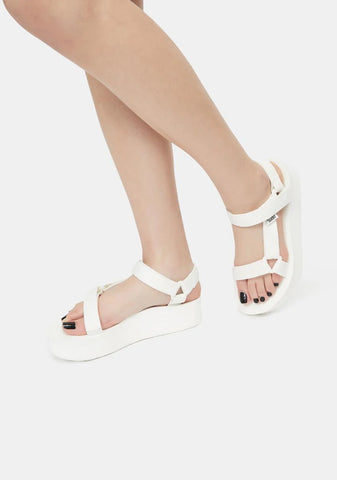 White Flatform Universal Sandals