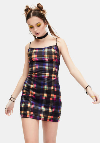 Running Wild Plaid Mini Dress