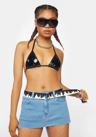 Retro Chic Paint Drip Belt