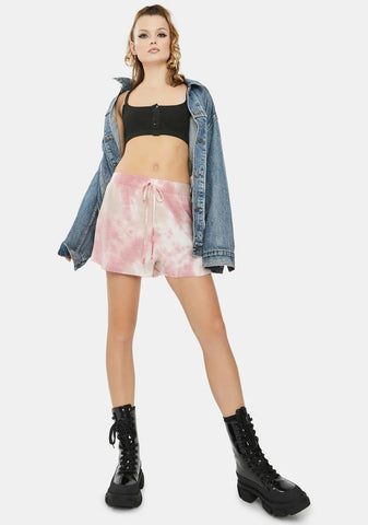 Rose Tie Dye Lounge Shorts