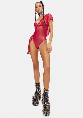Star Ballet Ruffle Bodysuit