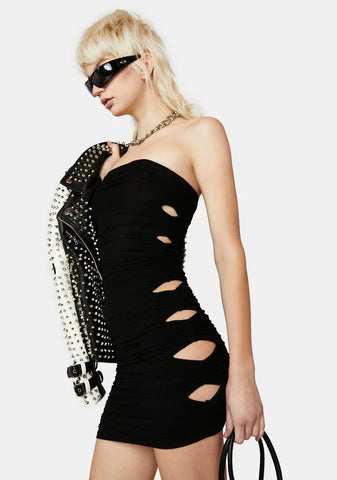 Petra Cut-Out Mesh Mini Dress
