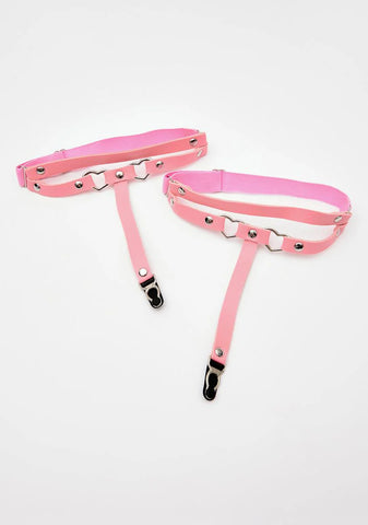 Sweet Dark N Dainty Heart Ring Garters