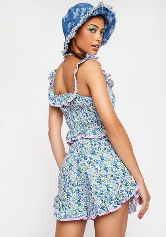 Ruffle Ditsy Shorts
