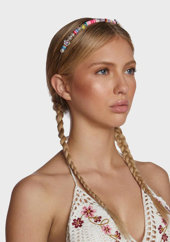 Peace Vibes Beaded Headband