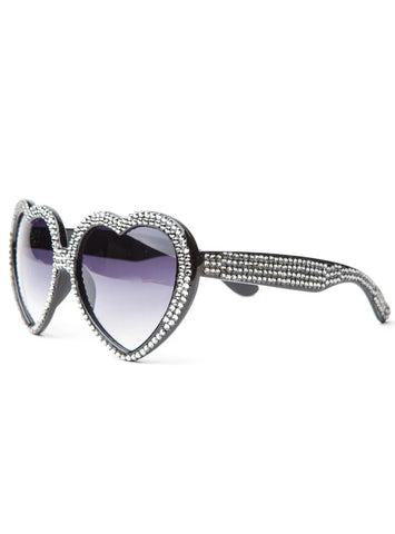 Silver Swarovski® Heart Sunglasses