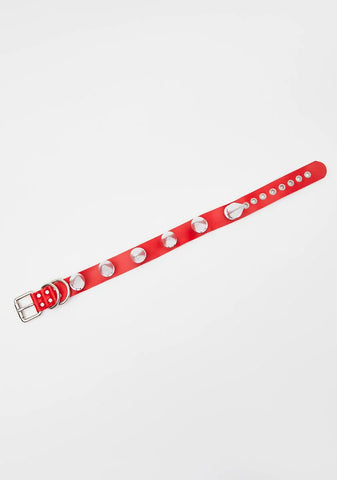 Red Bowser Spiked Collar