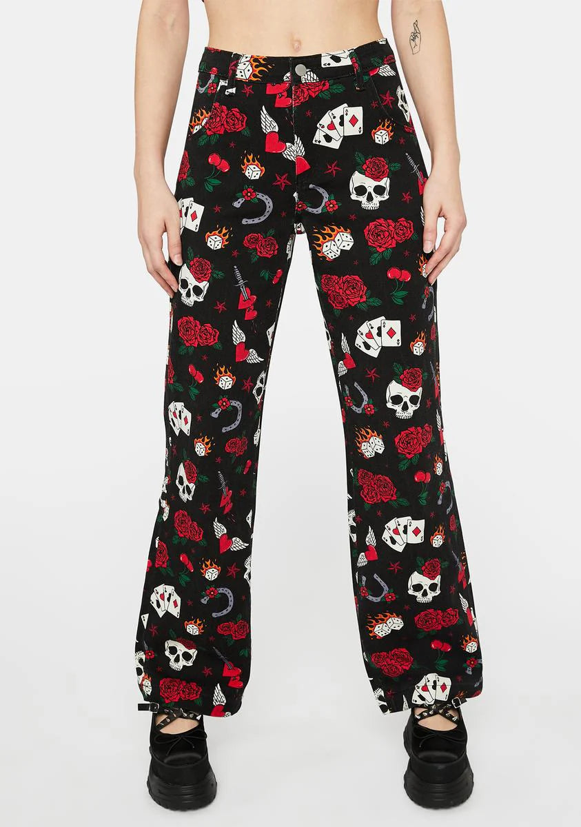 Up The Ante Printed Pants