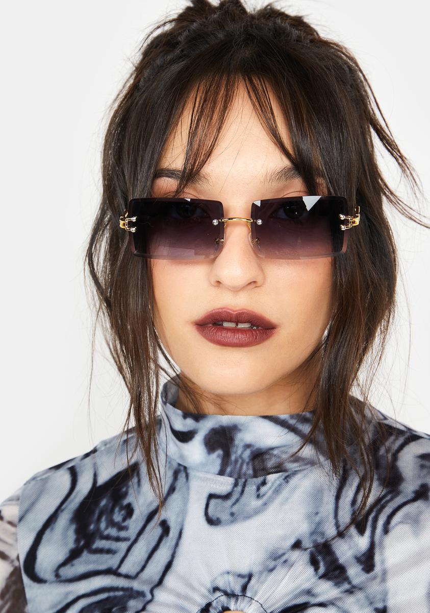 Night Model Behavior Rectangle Sunglasses