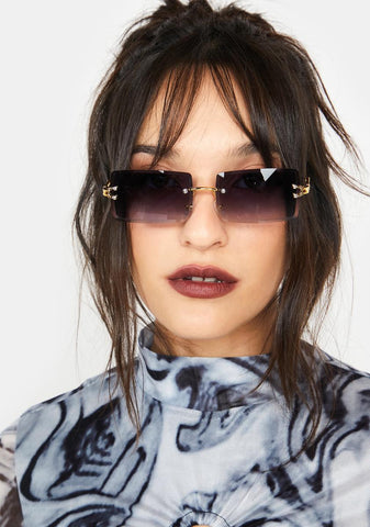 Night Model Behavior Rectangle Sunglasses