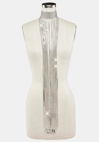 Shining Light Fringe Rhinestone Choker