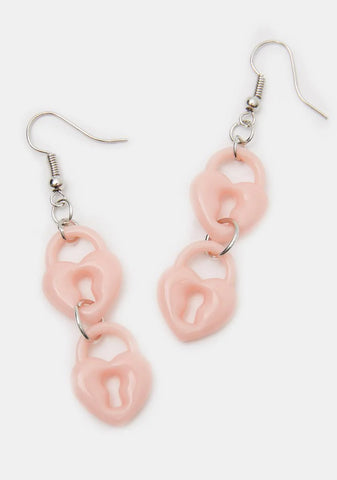 Not Your Babe Double Lock Earrings