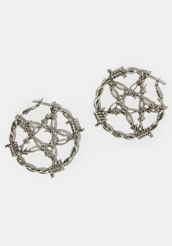 Repeat No Swears Hoop Earrings