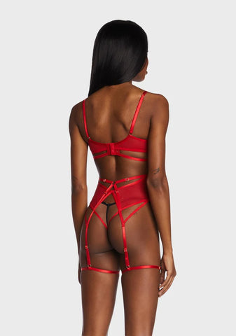 Sarah Open Cup Strappy Bodysuit