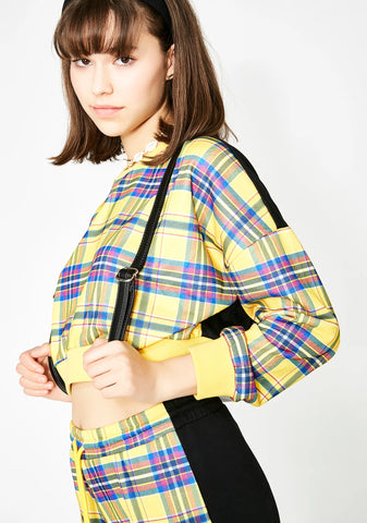 No Classes Plaid Sweatshirt