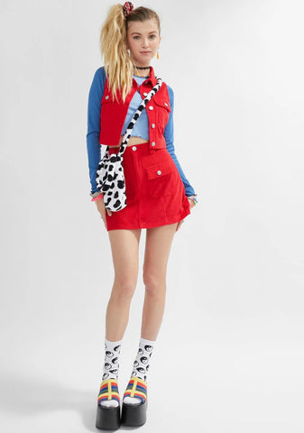 Spill It All Corduroy Mini Skirt