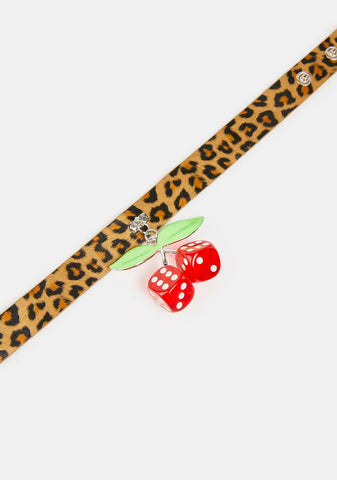 Pair-A-Dice Leopard Choker