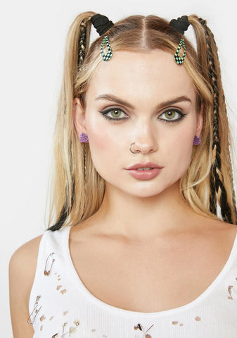 Creepin It Real Heart Stud Earrings