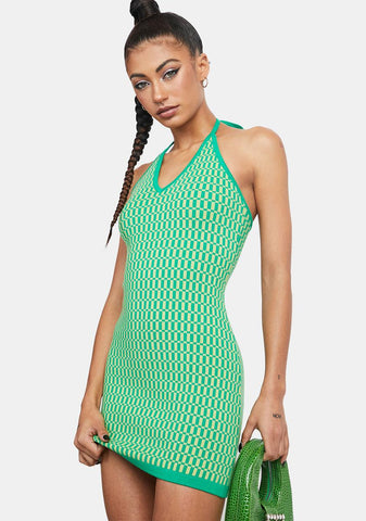 Julep Morning Social Knit Halter Dress