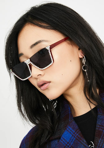 Eyes On The Prize Rhinestone Sunglasses