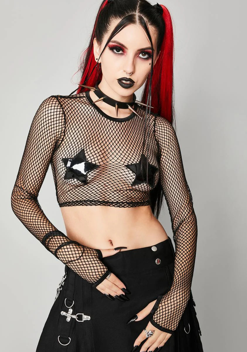 Twisted Twilight Fishnet Top