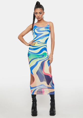Sky Forward It Swirl Maxi Dress
