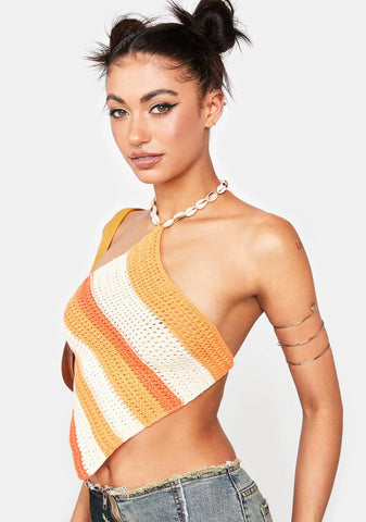 Cowrie For Me Crochet Halter Top