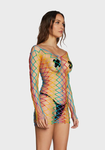 Trippy Hype Fishnet Bodystocking
