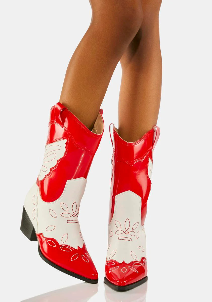 Red Howdy Cowboy Boots