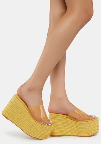 Yellow James Platform Sandals