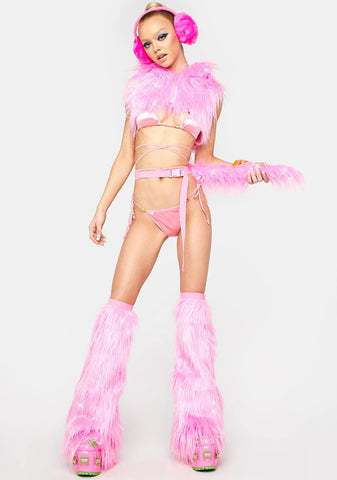 Sweet Techno Kitty Hoodie & Tail Set