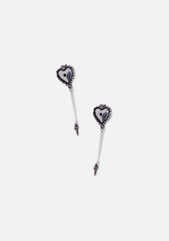 Witches Heart Drop Earrings