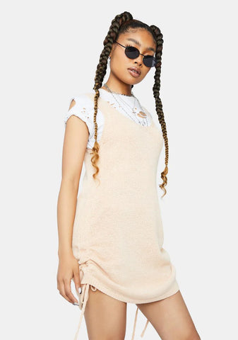 Don't Dare Me Knit Ruched Mini Dress