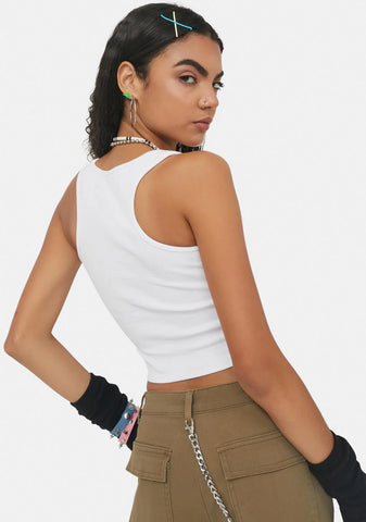 Shred The Gnar Ribbed Crop Tank