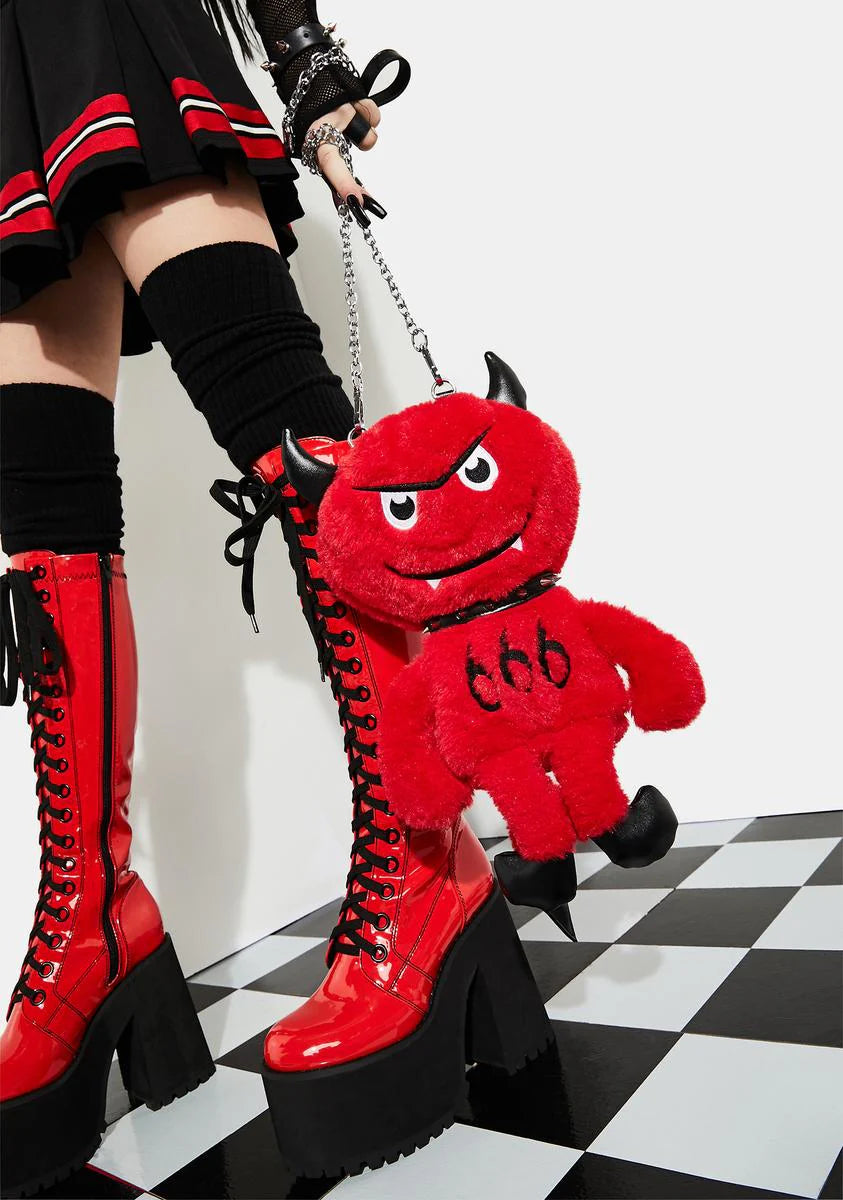 Little Lucifer Fuzzy Crossbody Bag